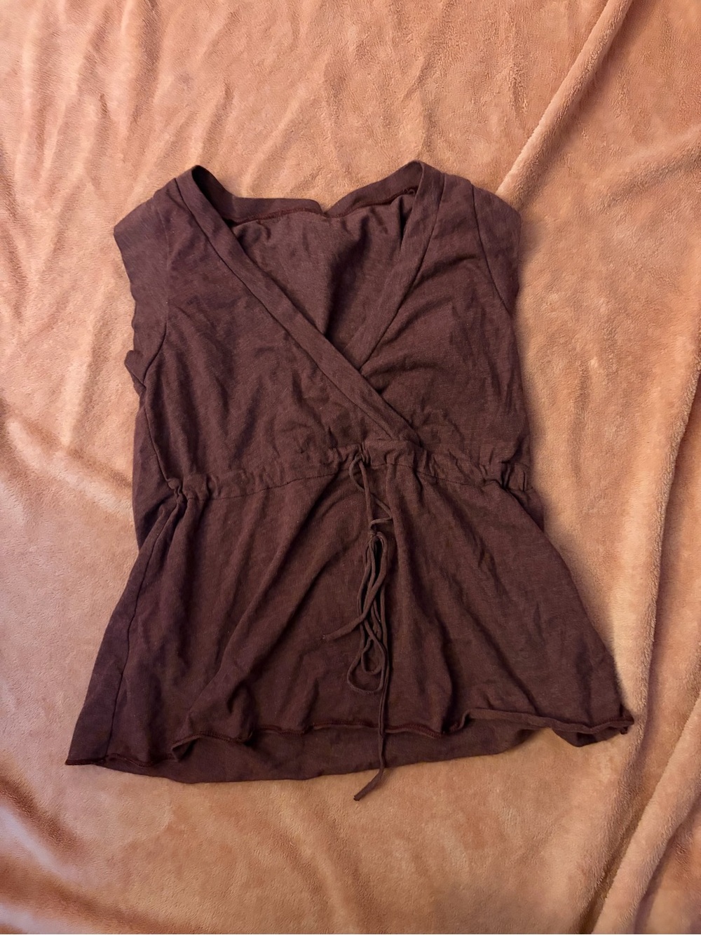 Brandy Melville Burgundy Wrap Drawstring Camisole
